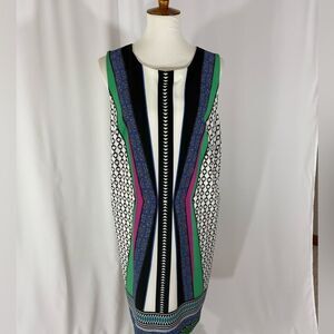 NWOT Gibson Latimer Sleeveless Midi Multi Print Dress